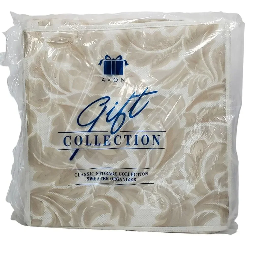 2 New Avon Gift Collection Classic Storage Jacquard Sweater Hanger Shoe Organize